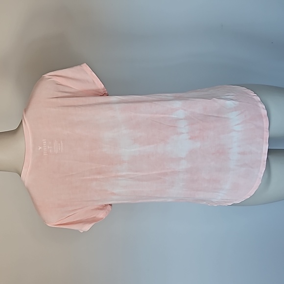 American Eagle Favorite T tie-dye pale pink top-M - Picture 3 of 7